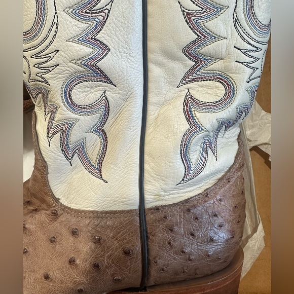 Nocona MD6505 Men's Exotic Rancher Boot w. Mink Vintage Quill Ostrich sz 10 1/2 - Picture 12 of 13